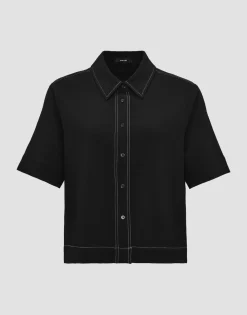 Flash Sale someday Fashion Blouse Met Korte Mouwen Femsa Black