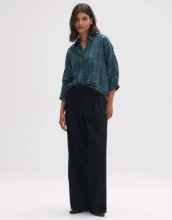 Best Sale someday Fashion Blouse Met Lange Mouwen Fudo Modern Deep Teal