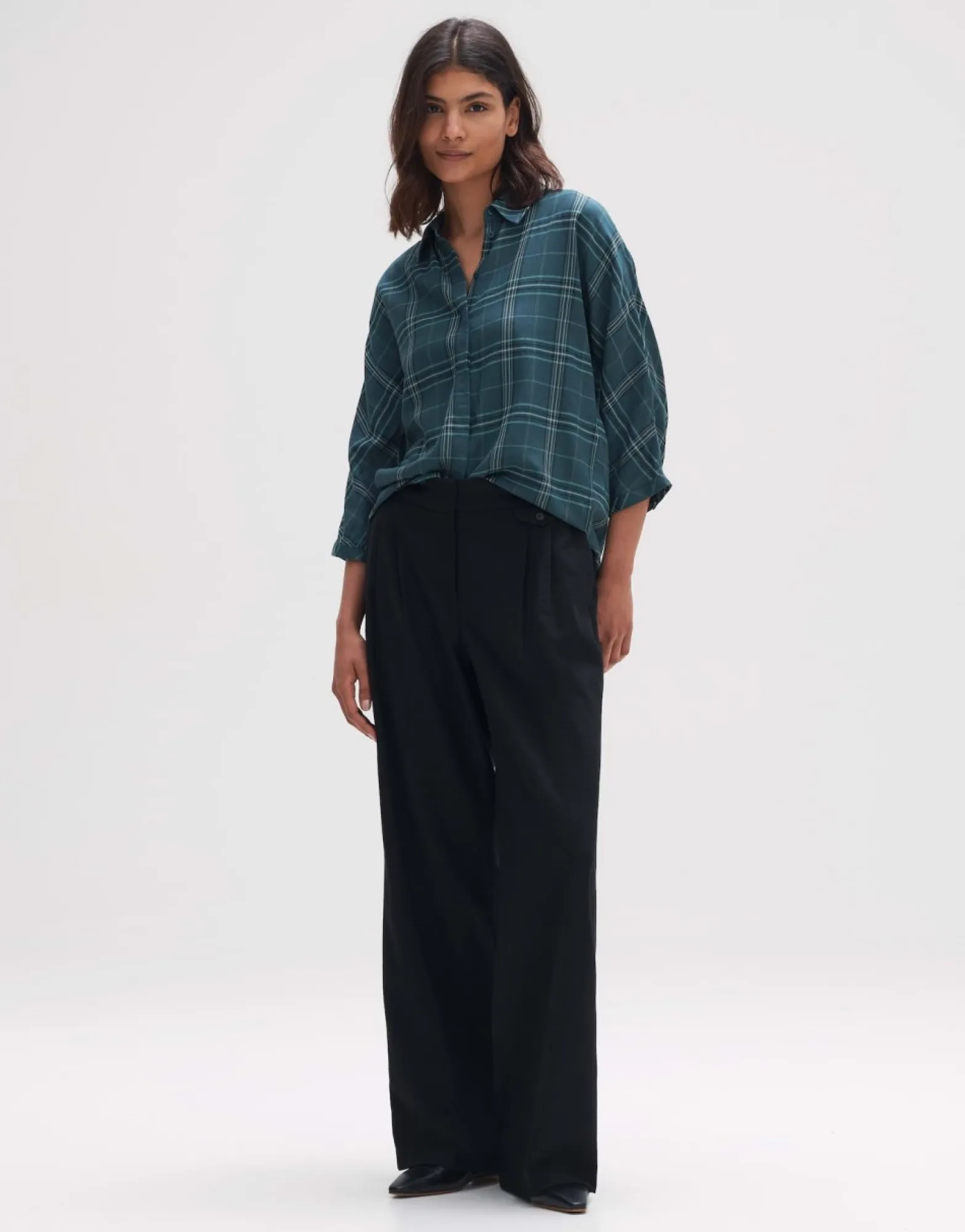 Best Sale someday Fashion Blouse Met Lange Mouwen Fudo Modern Deep Teal