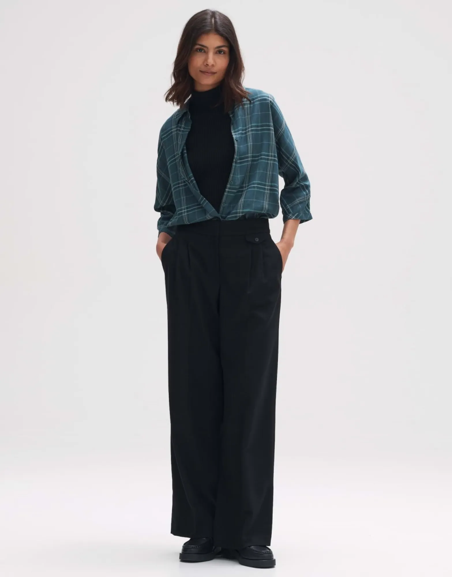 Best Sale someday Fashion Blouse Met Lange Mouwen Fudo Modern Deep Teal