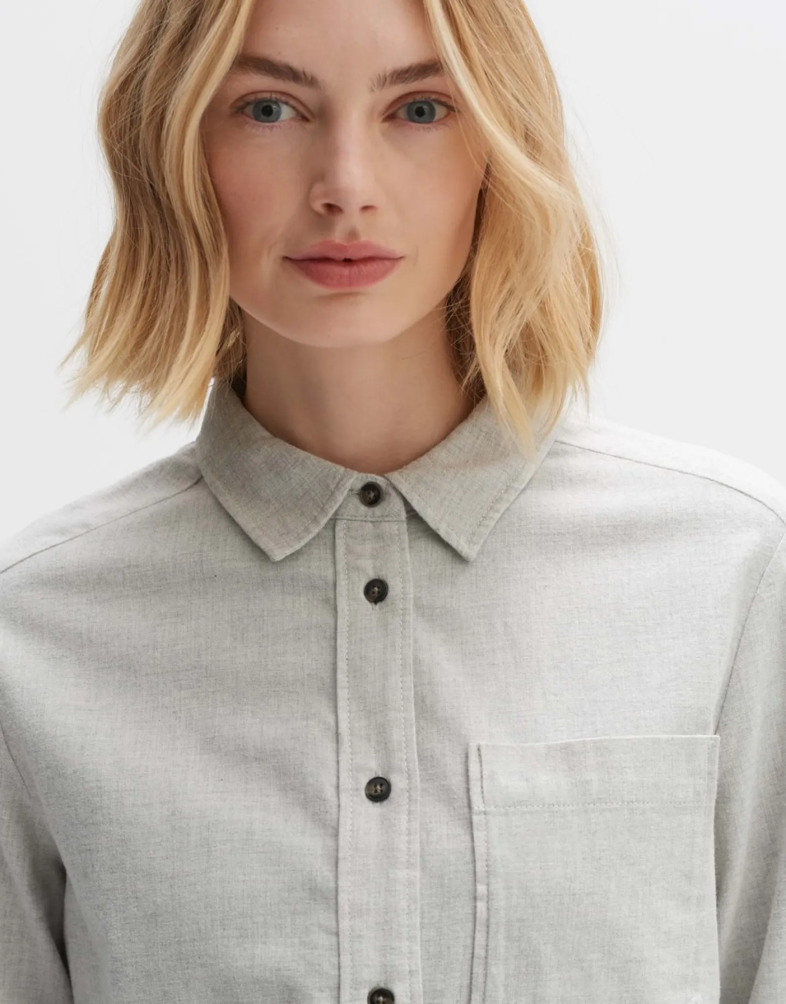 Online someday Fashion Blouse Met Lange Mouwen Farven Hazy Fog Melange