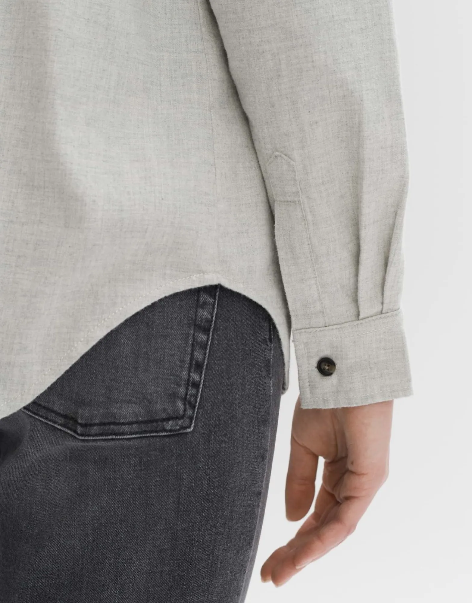 Online someday Fashion Blouse Met Lange Mouwen Farven Hazy Fog Melange