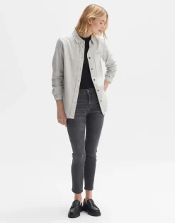 Online someday Fashion Blouse Met Lange Mouwen Farven Hazy Fog Melange