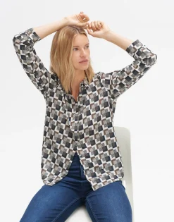 Shop someday Fashion Blouse Met Print Falkine Retro Coal Blue
