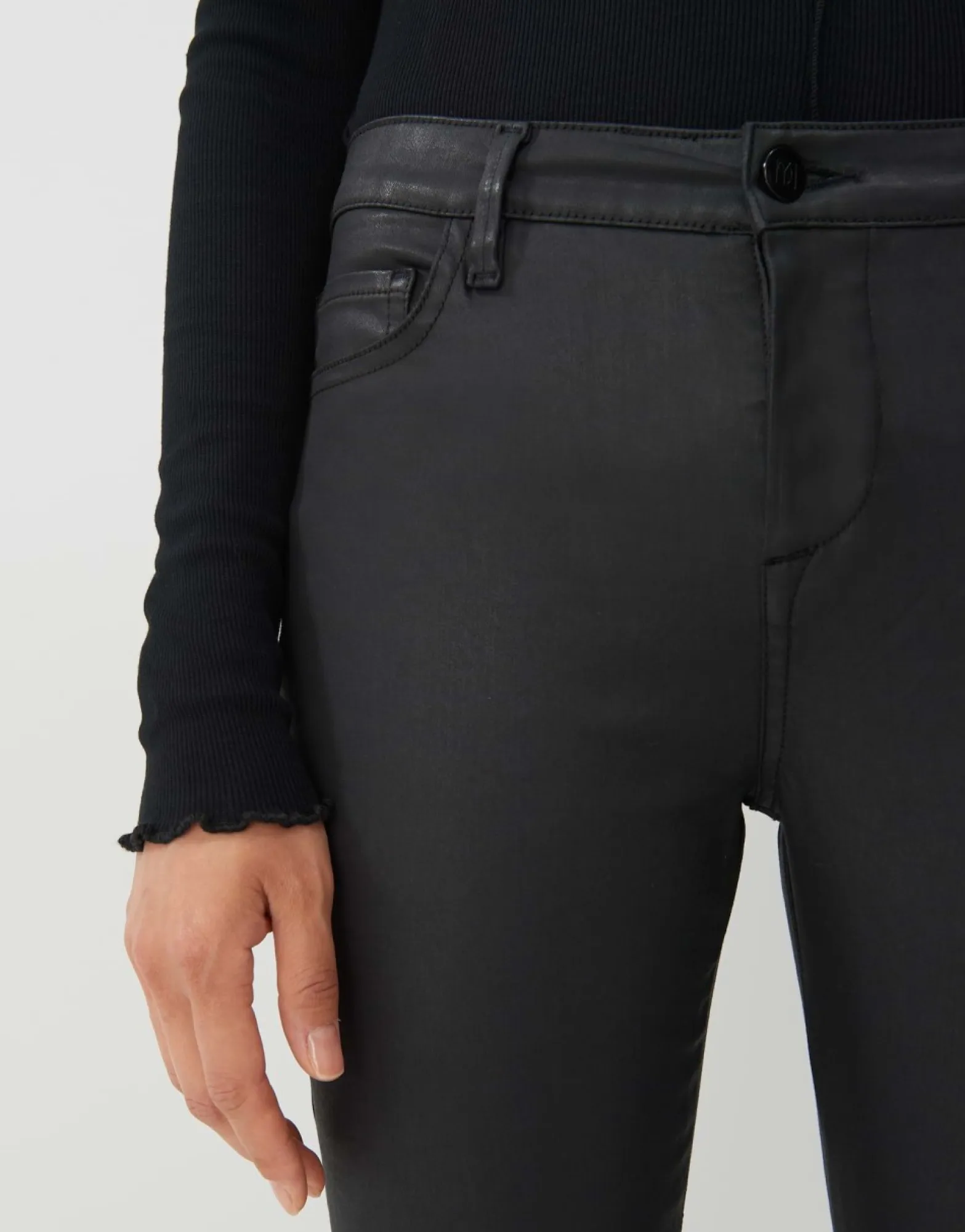 Best Sale someday Fashion Coated Jeans Cadou Coated Black