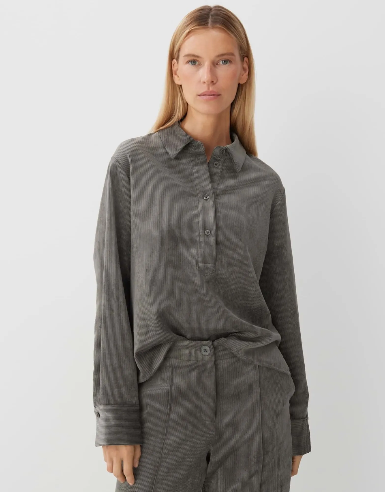 Clearance someday Fashion Corduroy Bloes Zortney Misty Green