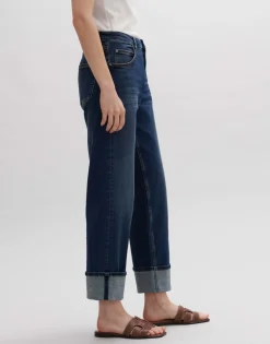 Sale someday Fashion Cropped Straight Jeans Malvi Authentic Dark Ocean Blue