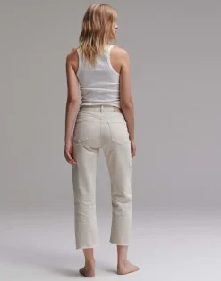 Best someday Fashion Cropped Straight Jeans Momito Color Natural Glaze