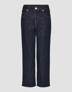 New someday Fashion Cropped Straight Jeans Momito Rinsed Blue