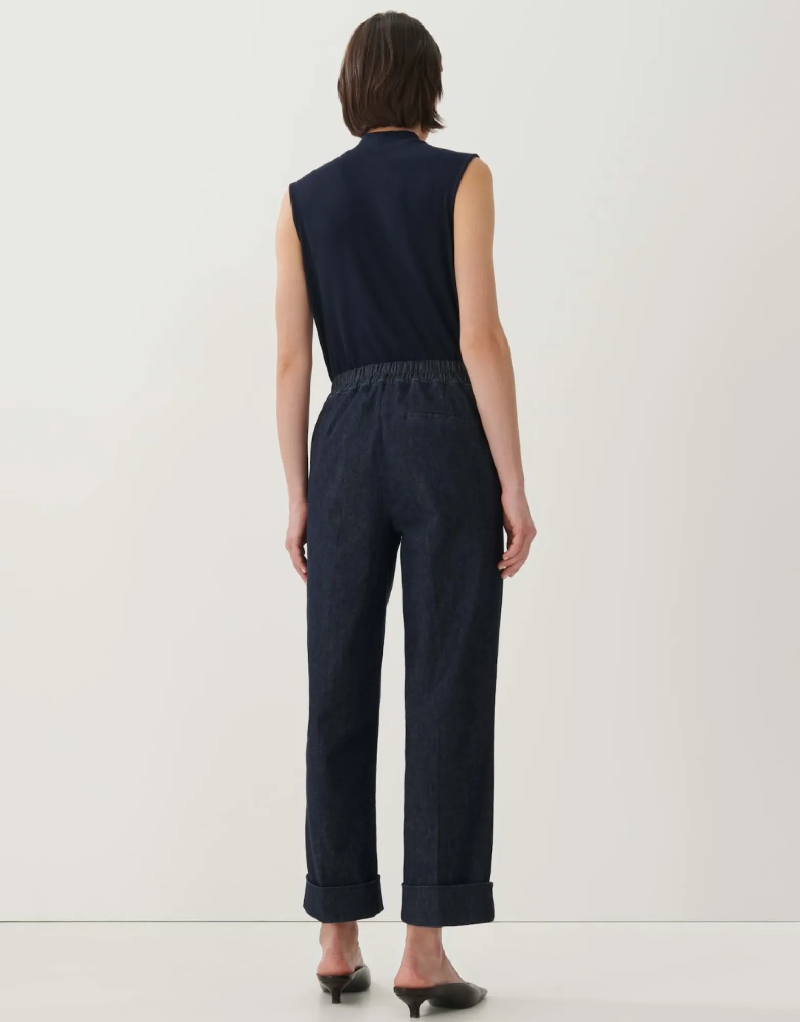 Best someday Fashion Cropped Wide Jeans Cidem Classic Dark Blue