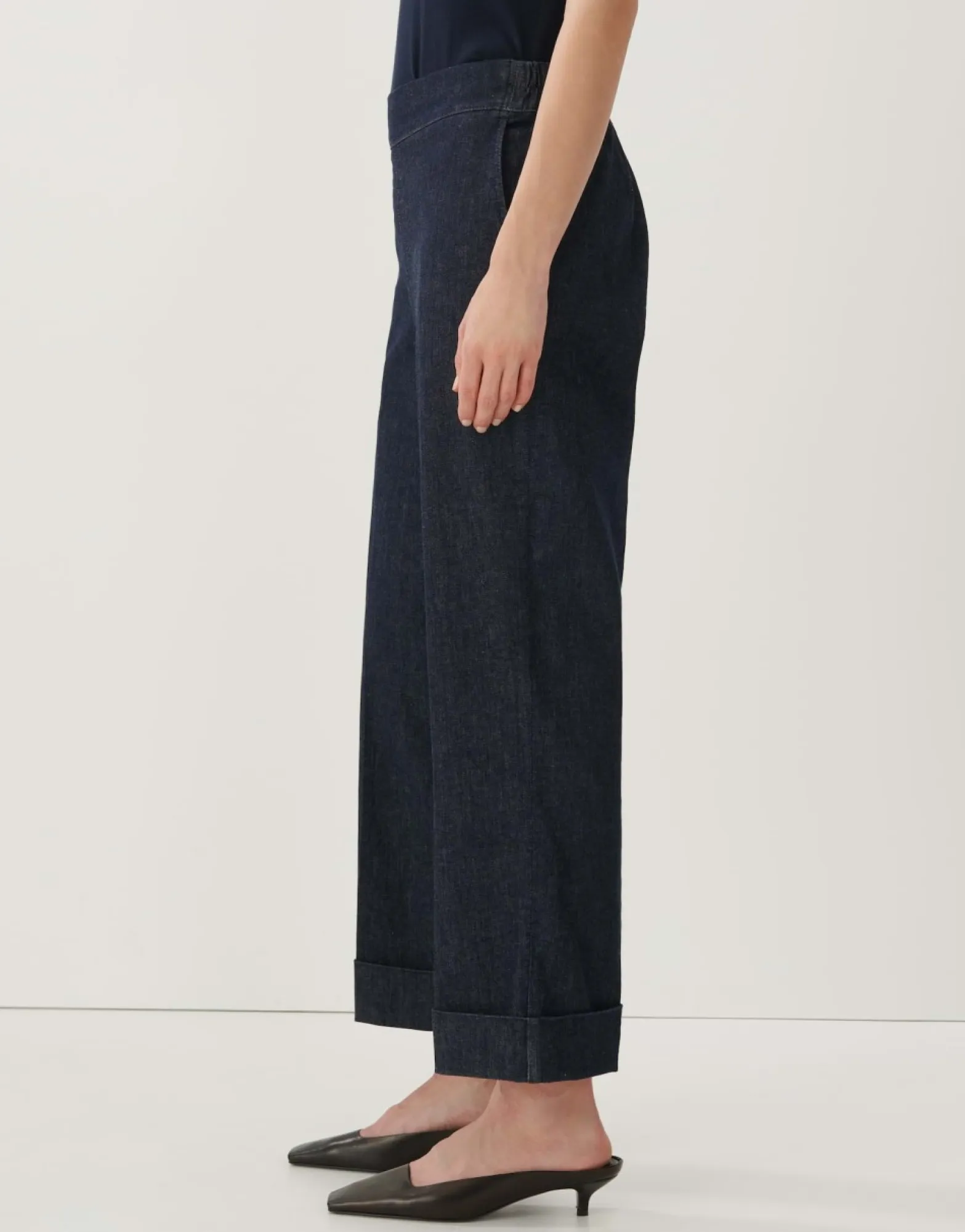 Best someday Fashion Cropped Wide Jeans Cidem Classic Dark Blue