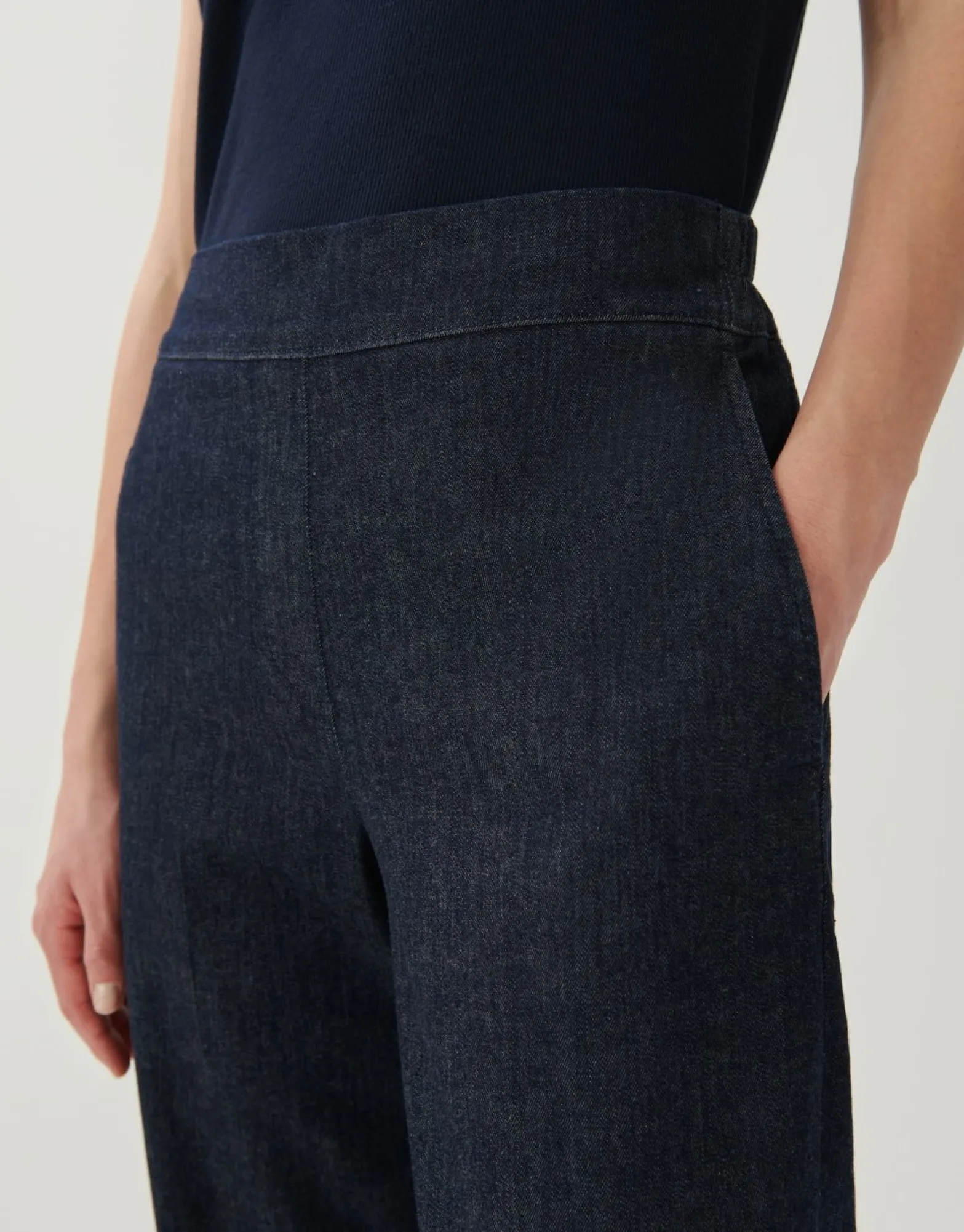 Best someday Fashion Cropped Wide Jeans Cidem Classic Dark Blue