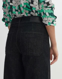 Flash Sale someday Fashion Cropped Wide Jeans Macona Black Deep Black