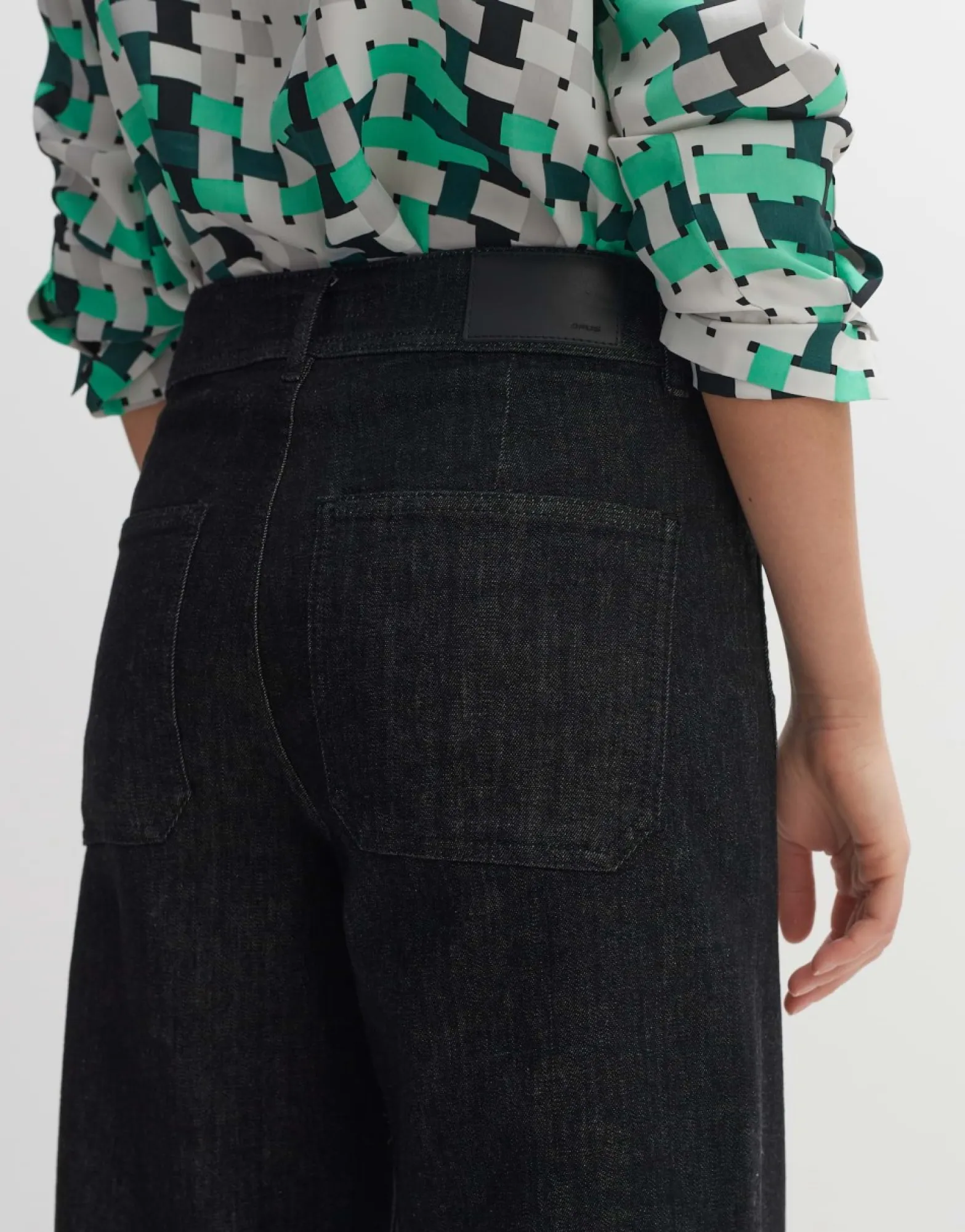 Flash Sale someday Fashion Cropped Wide Jeans Macona Black Deep Black