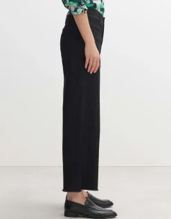 Flash Sale someday Fashion Cropped Wide Jeans Macona Black Deep Black