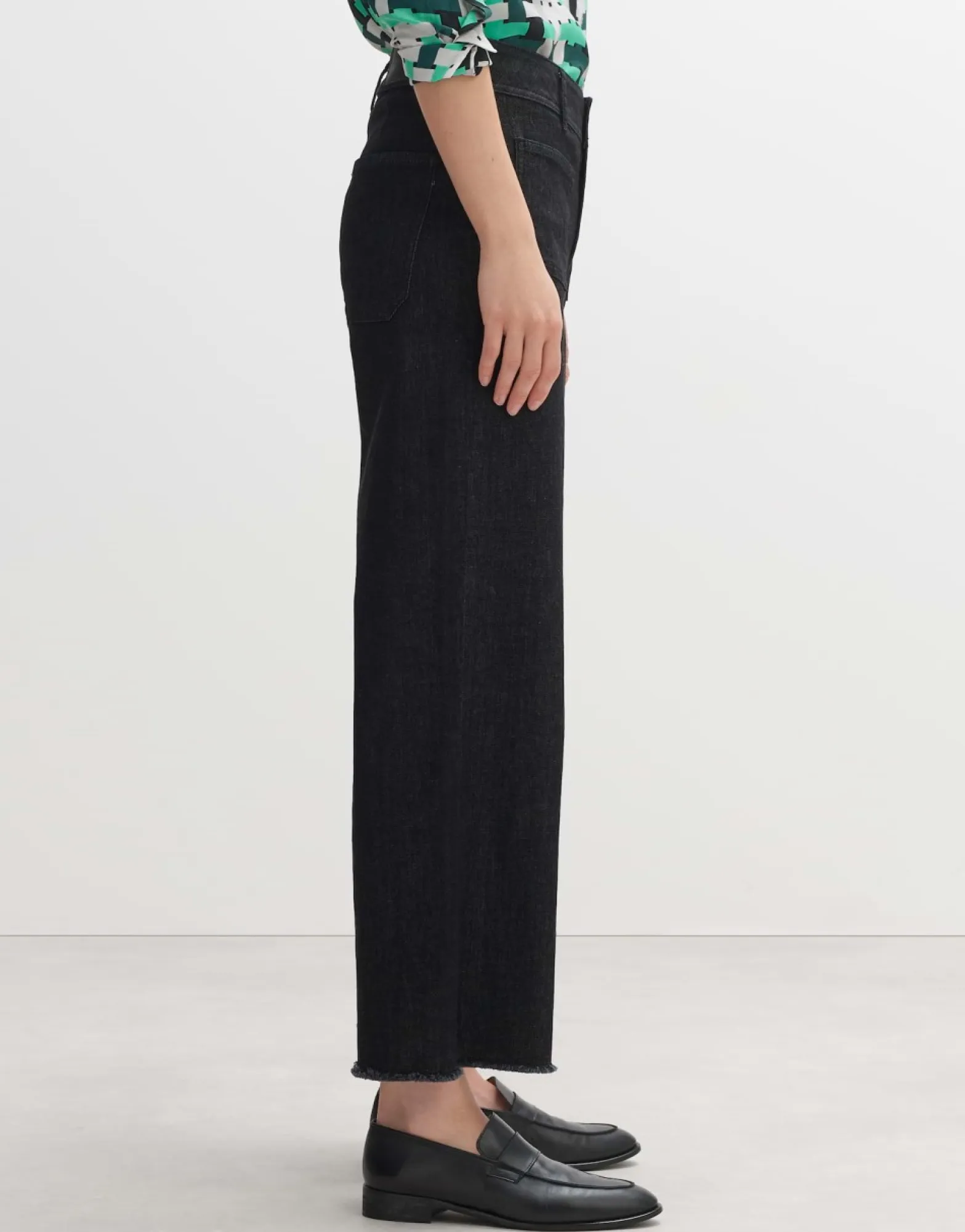 Flash Sale someday Fashion Cropped Wide Jeans Macona Black Deep Black