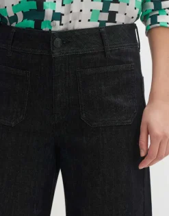 Flash Sale someday Fashion Cropped Wide Jeans Macona Black Deep Black