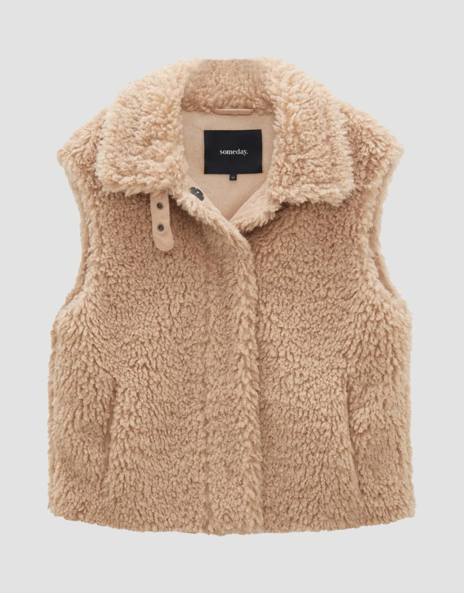 Best Sale someday Fashion Faux-Fur Bodywarmer Vairy Cashmere Cream Melange