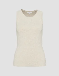 Cheap someday Fashion Gebreid Top Piolana Natural Glaze