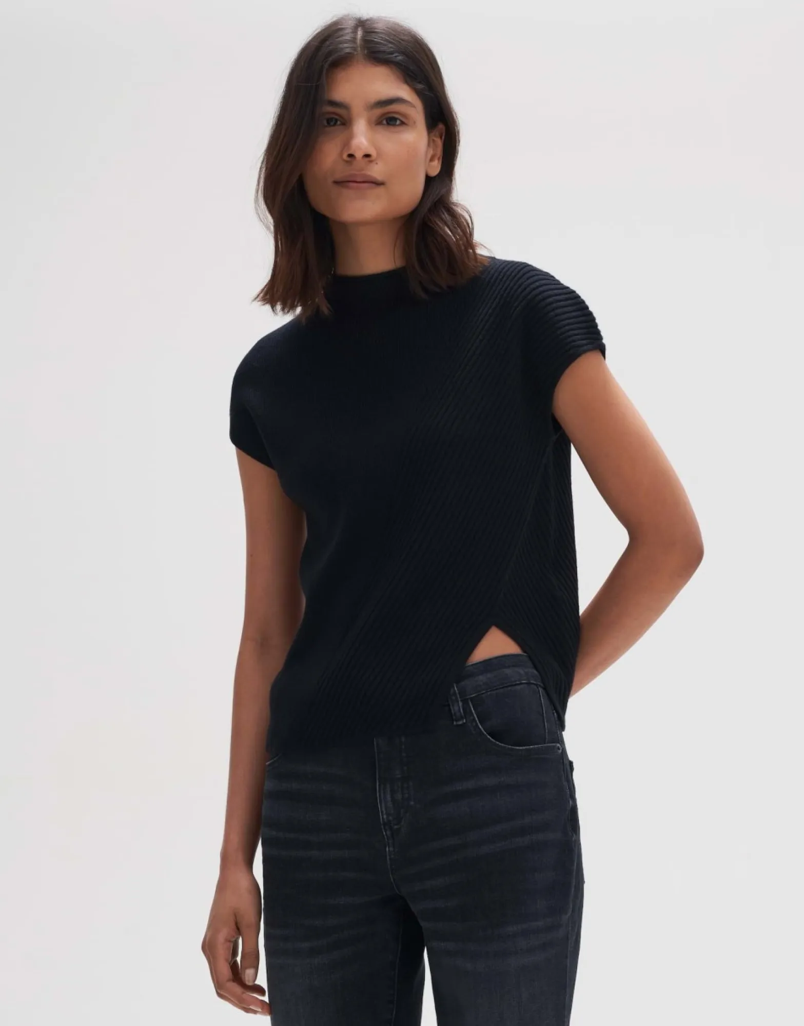 Best Sale someday Fashion Gebreid T-Shirt Palimi Black