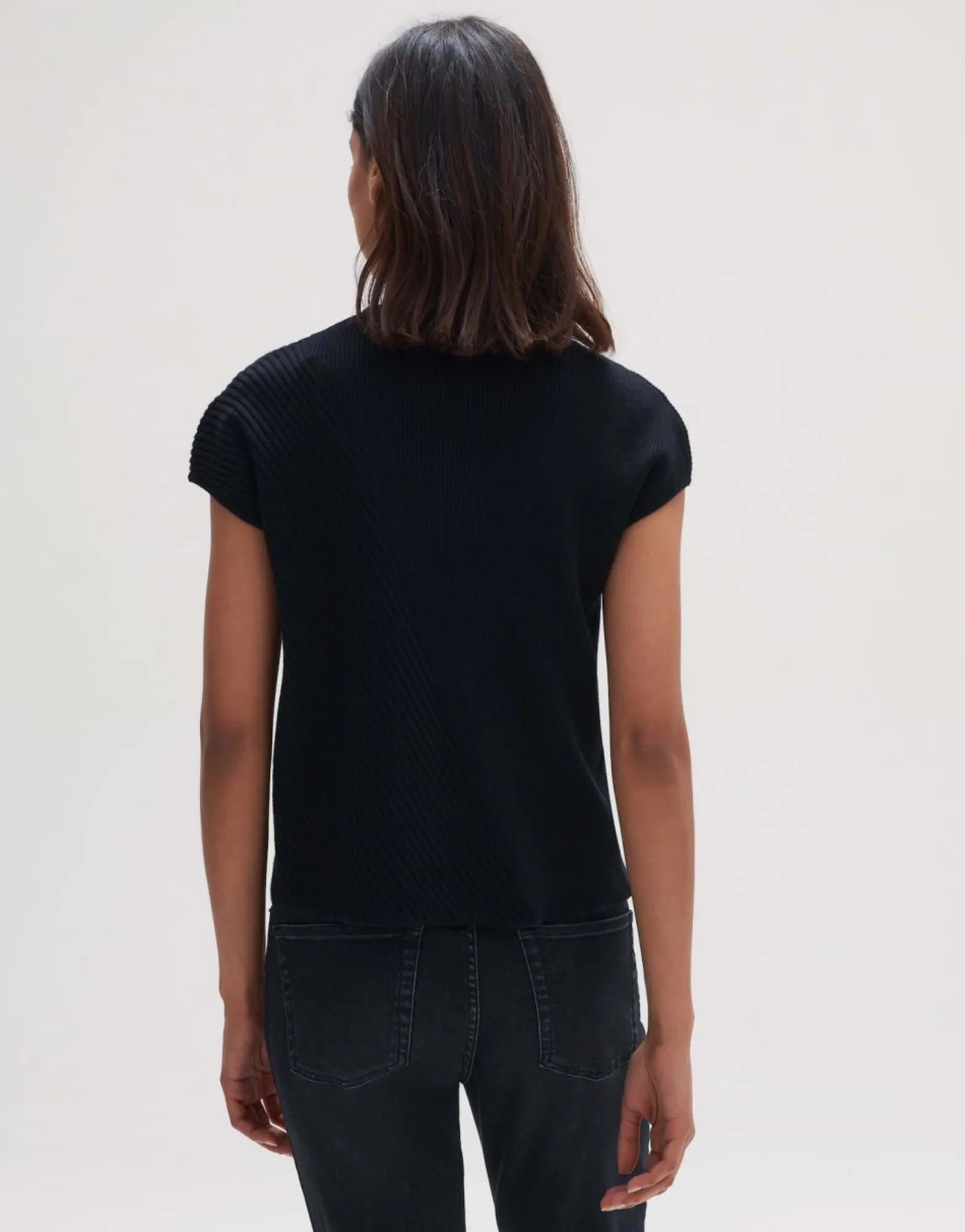 Best Sale someday Fashion Gebreid T-Shirt Palimi Black