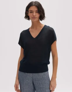 Fashion someday Fashion Gebreid T-Shirt Pecki Coal Blue