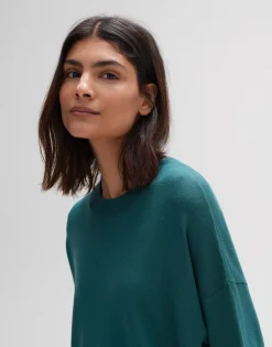 Sale someday Fashion Gebreid T-Shirt Pinu Deep Teal