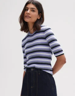 Shop someday Fashion Gebreid T-Shirt Pumala Coal Blue