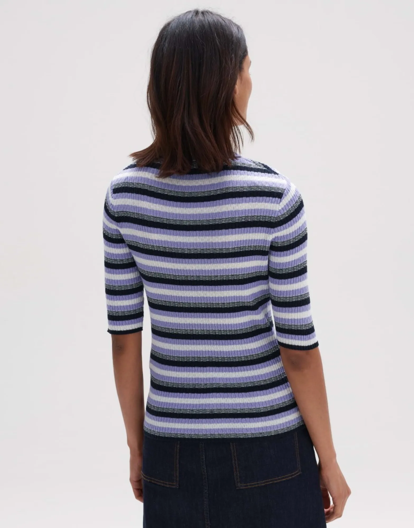 Shop someday Fashion Gebreid T-Shirt Pumala Coal Blue