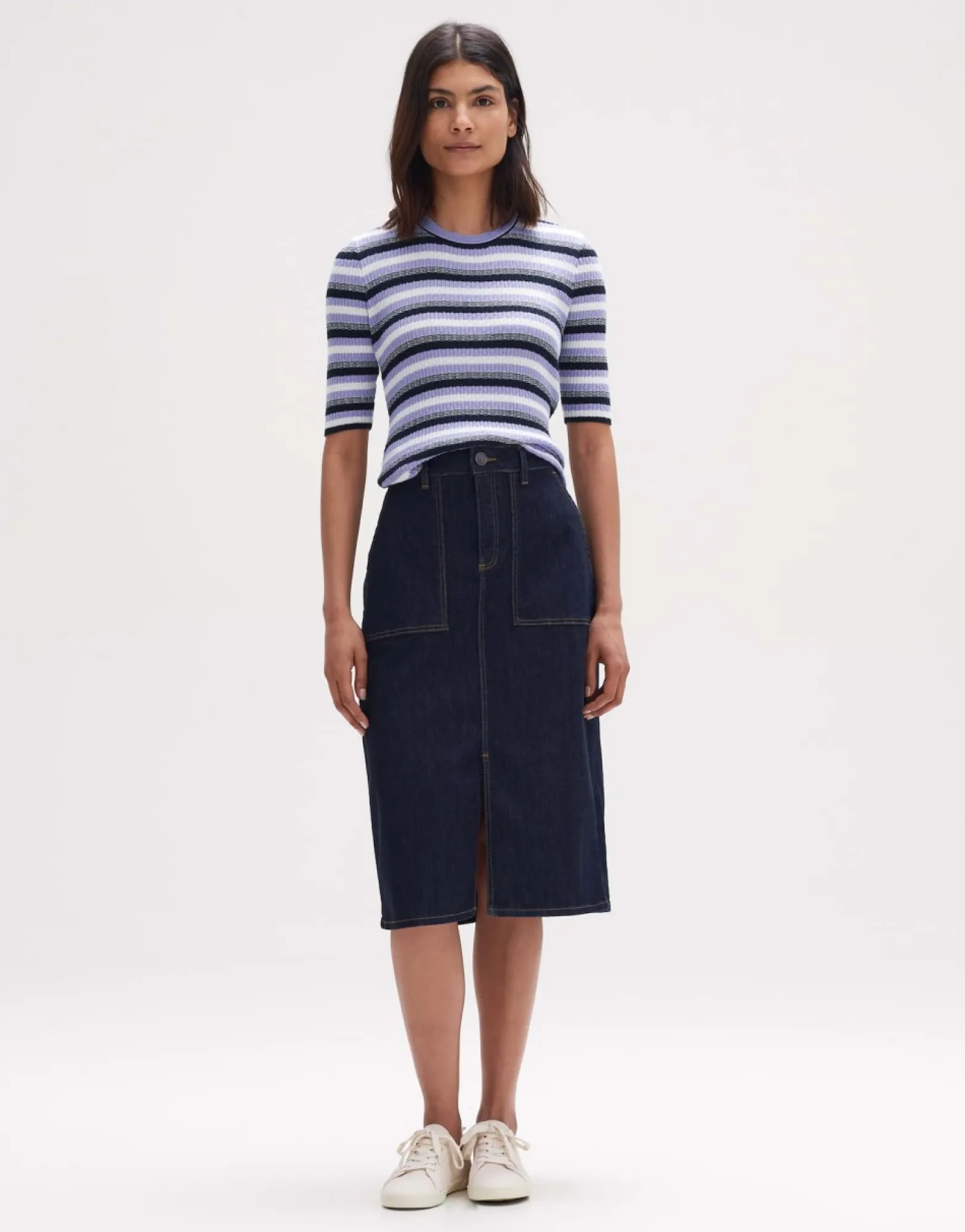 Shop someday Fashion Gebreid T-Shirt Pumala Coal Blue