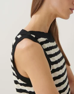 Best someday Fashion Gebreid T-Shirt Taela Black