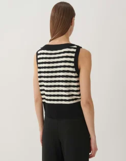 Best someday Fashion Gebreid T-Shirt Taela Black