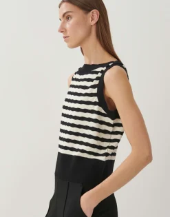 Best someday Fashion Gebreid T-Shirt Taela Black