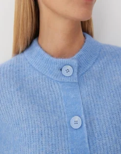 Outlet someday Fashion Gebreid Vest Tesha Balance Blue