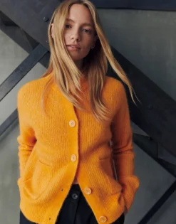 Cheap someday Fashion Gebreid Vest Tesha Crush Orange