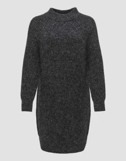 New someday Fashion Gebreide Jurk Wetrissi Graphite Glaze