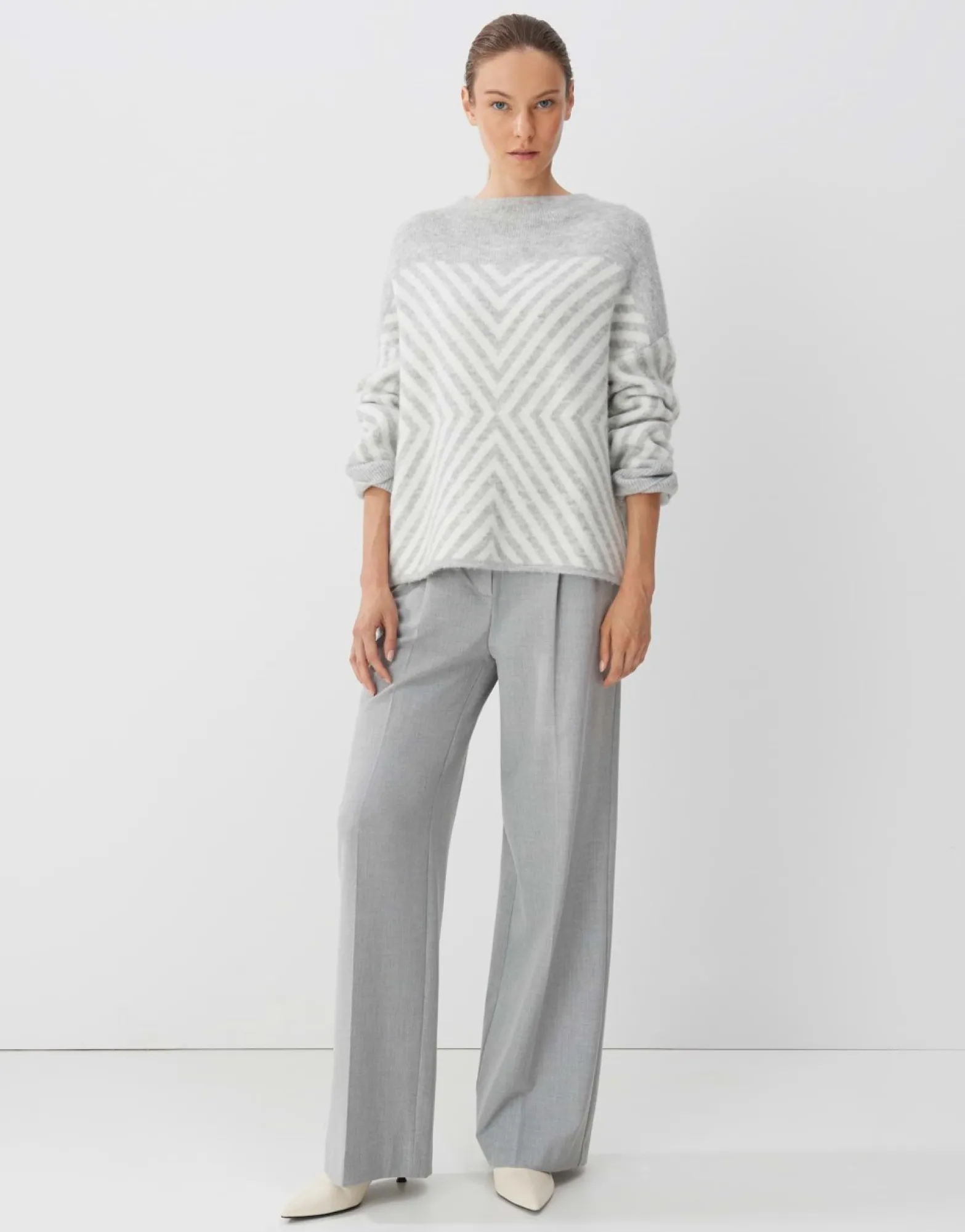 Cheap someday Fashion Gebreide Trui Traci Hazy Fog Melange