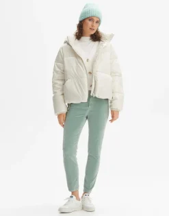 Online someday Fashion Gewatteerd Jas Hamuro Milk