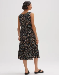 New someday Fashion Jurk Met Print Worta Shadow Deep Teal