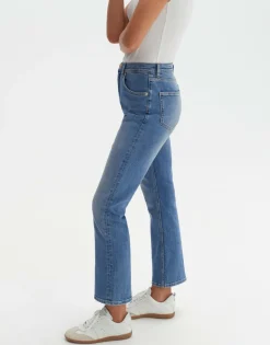 Discount someday Fashion Kick Flared Jeans Eboni Sky Blue Washed