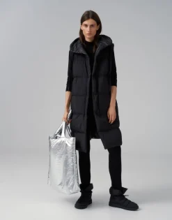 Discount someday Fashion Lange Bodywarmer Vestina Black