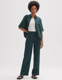 Flash Sale someday Fashion Linnen Broek Marou Deep Teal