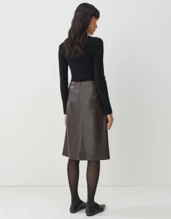 Flash Sale someday Fashion Midi Rok Omeno Dark Chocolate