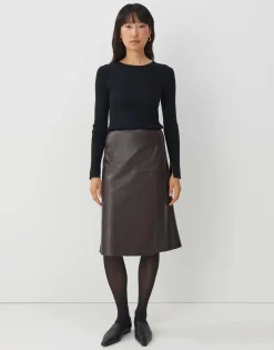 Flash Sale someday Fashion Midi Rok Omeno Dark Chocolate