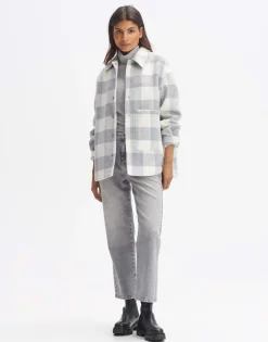 Cheap someday Fashion Overhemd Julola Check Hazy Fog Melange