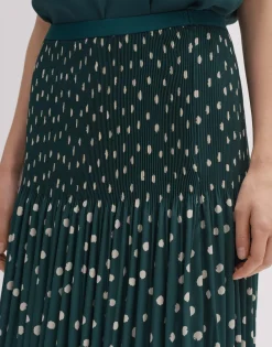 Shop someday Fashion Plissu00E9Rok Ribane Dot Deep Teal