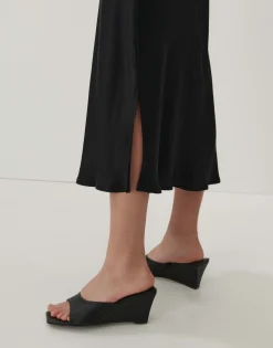 Flash Sale someday Fashion Satijnen Rok Oflow Uni Black