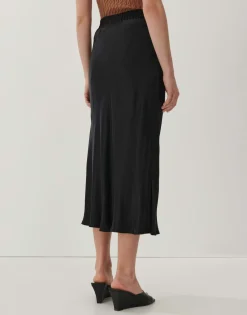 Flash Sale someday Fashion Satijnen Rok Oflow Uni Black