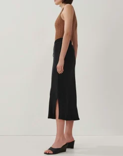 Flash Sale someday Fashion Satijnen Rok Oflow Uni Black