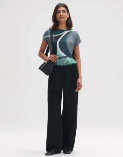 Cheap someday Fashion Shirt Met Print Sadoli Print Black